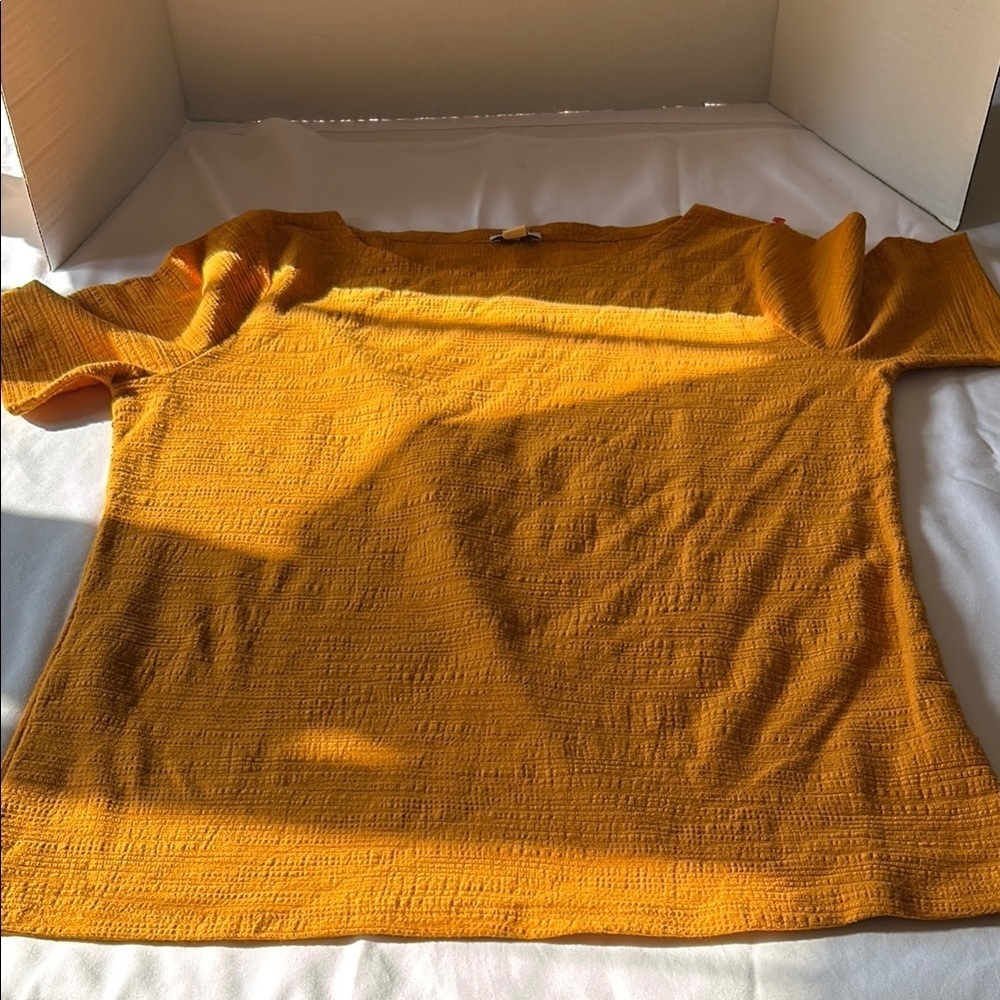 Textured Mustard Yellow Top